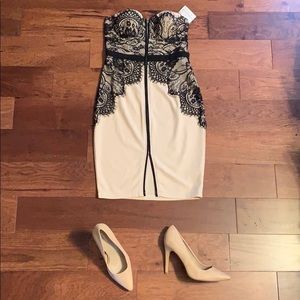 Nice and black lace cocktail and party dress